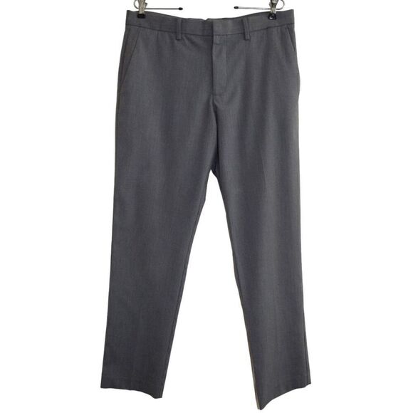 Perry Ellis Gray Slim Fit Dress Pants Sz 33 x 32 - Picture 1 of 5